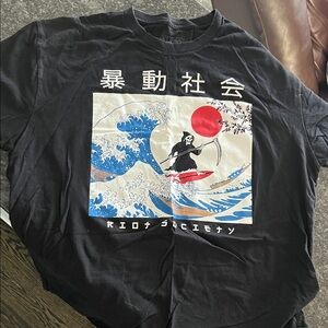 Riot Society Black and Red Graphic Tee